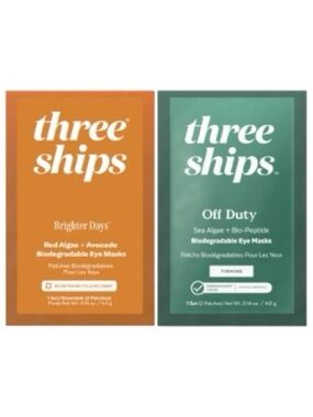 Three Ships Brighter Days & Off Duty Eye Mask Sample 2 Count | NWT